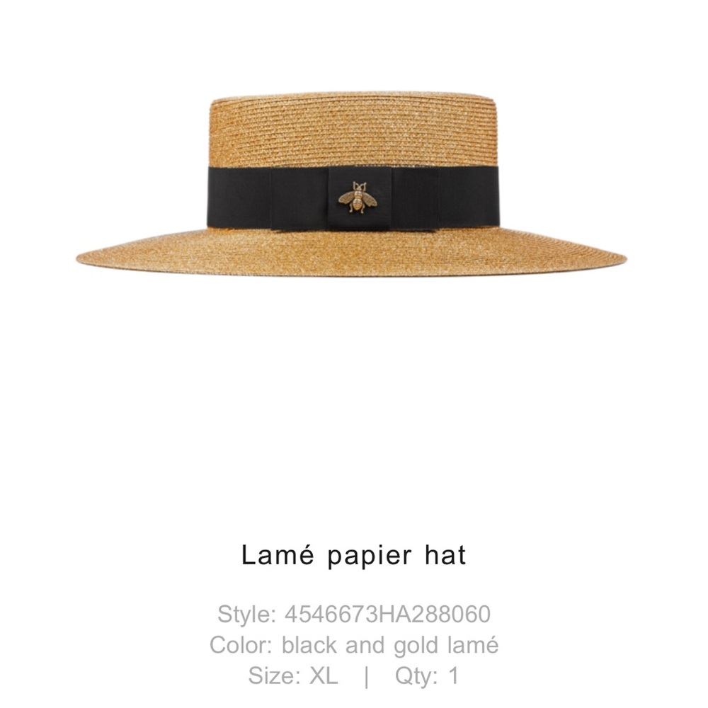Gucci Lamé papier hat